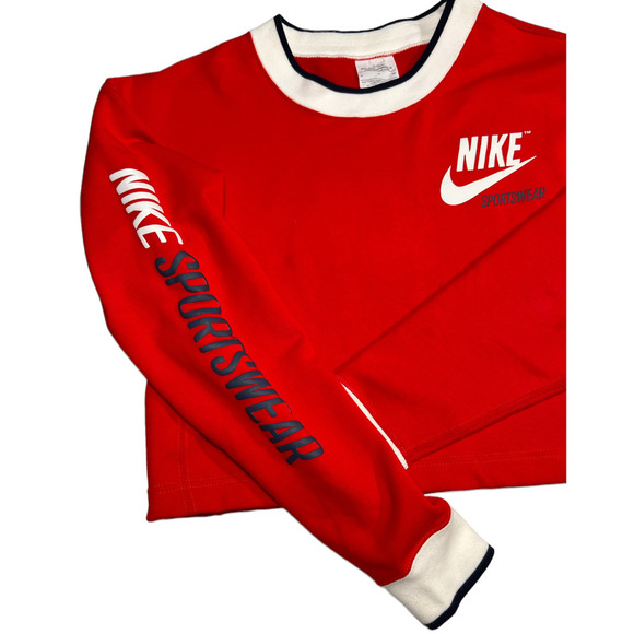 Nike - SPORTSWEAR Cropped Sweatshirt - Woman Size S - Crew Neck - Picture 2 of 4
